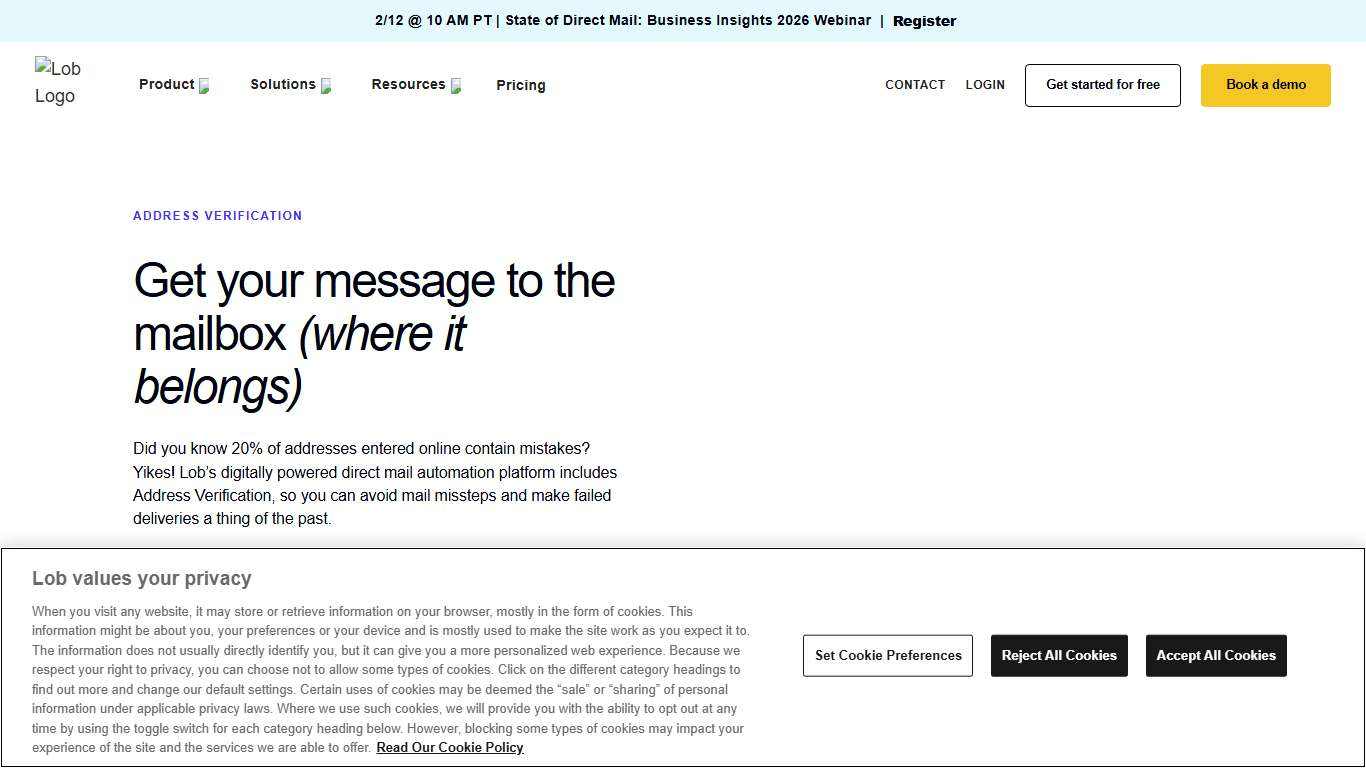 Best Address Verification Tool for Direct Mail Lob